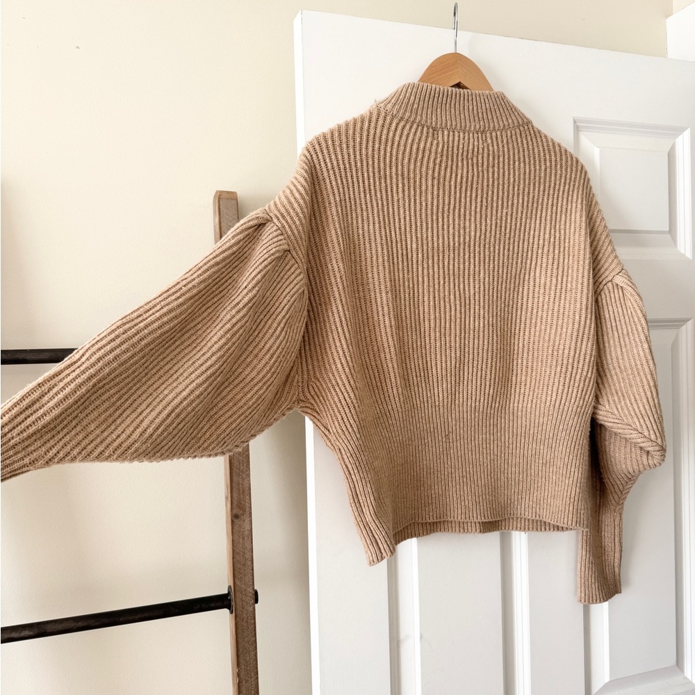 Zara Tan Ribbed Sweater - Picture 5 of 5